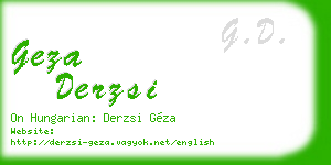 geza derzsi business card