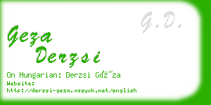 geza derzsi business card